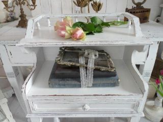 SHABBY Tisch Pult Telefontisch weiß uralt Konsole Belle Blanc Vintage