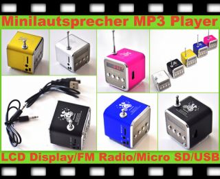 LCD Mini Lautsprecher  Handy Radio USB MicroSD TF Kartenleser