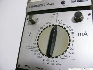 R312 } Unigor A43 BBC GOERZ Multimeter   Vielfachmessgerät URI