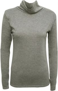 Damen Rollkragenpullover Sweater Einfaches Dehnbares Langarm Top Gr 36