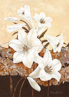 Claudia Ancilotti Oriental Lilies 60x80 Keilrahmen Bild Stillleben
