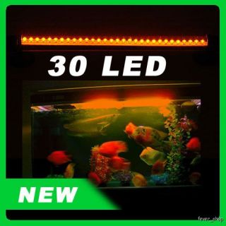 Neu 30 LED gelbe Mondlicht Leuchtstab Aquarium Deko Lampe Wasserdicht