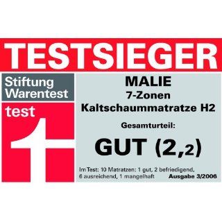 MALIE TESTSIEGER 1000247408 7  Zonen Kaltschaummatratze H2 120/200 cm