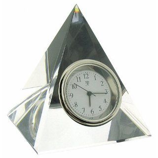 Miniatur Quartzwerk Uhr   Klares Prisma, in Geschenkschachtel