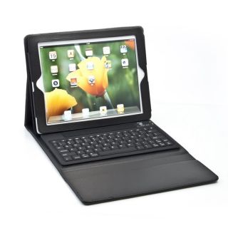 PU Leather Case Cover Stand Wireless Bluetooth Keyboard for iPad2/iPad