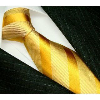 Lorenzo Cana   Design Krawatte aus Seide   Gelb Gold Uni   84418