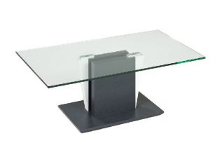Vierhaus 5226 382/99 Design Couchtisch Tisch Glas Weiss Anthrazit