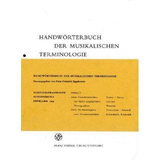 Handwörterbuch der musikalischen Terminologie, 28. Auslieferung