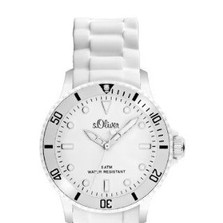 Oliver Unisex Armbanduhr Medium Size Analog Silikon weiß SO 2291 PQ