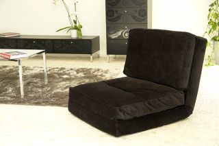 Schlafsessel / Schlafsofa Yoga Mikrofaser schwarz