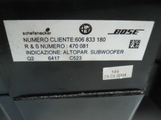 ALFA ROMEO GT 2,0 JTS BOSE SUBWOOFER LAUTSPRECHER 606833180