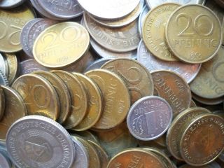 Konvolut 340 Umlaufmünzen DDR (70)