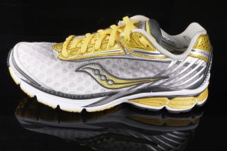 SAUCONY Power/Grid Laufschuhe Sneaker Weiß Gelb GR W 8 / 39   NEU   #