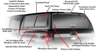 LEER 100XR Hardtop Dodge Ram 1500 Quad Cab 2009 2012