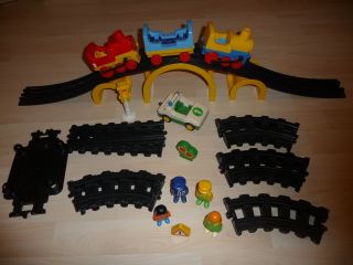 Playmobil 123 große Eisenbahn Set mit Spielfiguren Brücke und