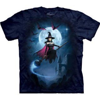 Witchs Flight Hexe auf Besen Erwachsenen T Shirt von The Mountain
