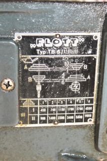FLOTT Tischbohrmaschine Typ TB 6 380V 450 9000 u/min