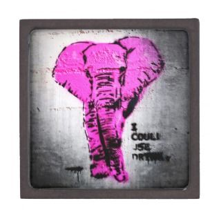 Pink Graffiti Elephant Premium Jewelry Box