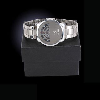 NEU Einzigartig Design Herrenuhr Quarz Stahl Armbanduhr Weihnachten