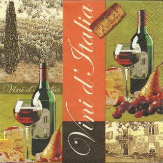 Napkins Wein Weinflasche Weinberg Vini da Italia #345
