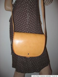 Mini Tasche Crossover Cognac Braun Saddle Leder Umhängetasche Bag
