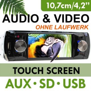 11cm/4,2TOUCHSCREEN Monitor USB+SD64GB VIDEO AUDIO MPEG4  WMA