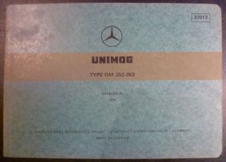 Mercedes Unimog Motoren OM 352 + OM 353 Ersatzteilliste