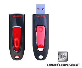 SANDISK USB Stick 64GB ULTRA 64 GB SecureAccess AES 128Bit Software