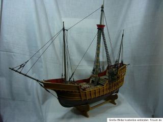 Dachbodenfund Holz Modell Schiff Piratenschiff St. Maria Handarbeit