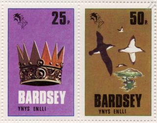 1979 BARDSEY ISLAND WALES Sheet of Stamps   BIRDS, Puffins, Lighthouse