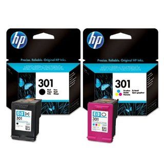 HP 301 Schwarz / Farbe   2 Original Druckerpatronen Ersatz CH521EE