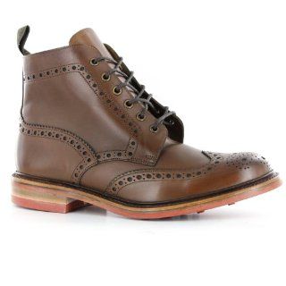 Loake Wharfdale Brown Leather Mens Boots Schuhe