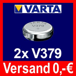 2x V379 Uhren Batterie Knopfzelle SR63 SR521 VARTA°