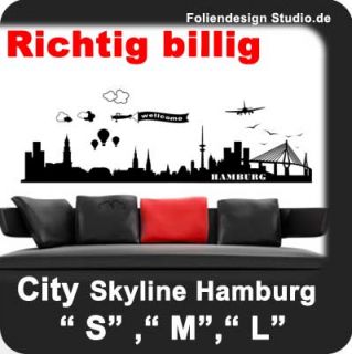 WandTattoo City Stadt Skyline wandfolie WST12 Hamburg