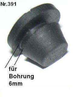 12x Gummistopfen Bohrloch Verschlußstopfen 6mm 391