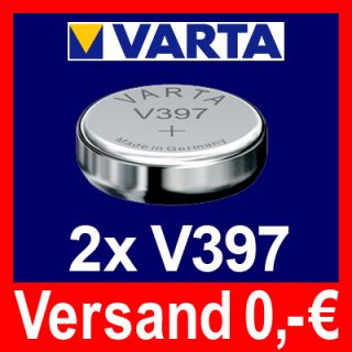 2x V397 Uhren Batterie Knopfzelle SR59 SR726 VARTA°