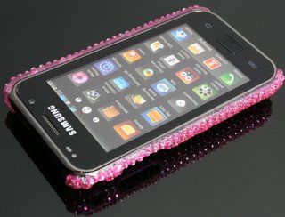 Cover Case Hülle für Samsung Galaxy S i9000 Bling Pink