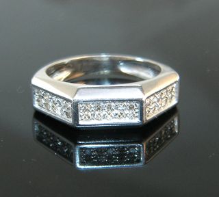 effektvoller Diamant Brillant 750 Gold Ring / Größe 55 Goldring