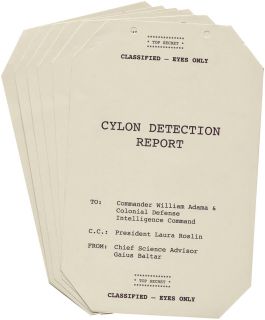 Battlestar Galactica Cylon Detection Paper Set