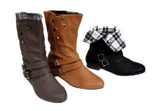 Damen Stiefeletten Ankle Boots mit Knopf SW608 Schuhe