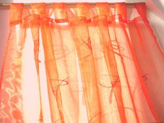 Schlaufengardinen Vorhang Dekoschals Organza 408 rosa