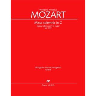 Mozart Missa solemnis in C (KV 337). Partitur Wolfgang