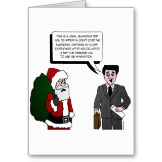 Funny Santa Cartoon Christmas Card cards by yourmamagreetings