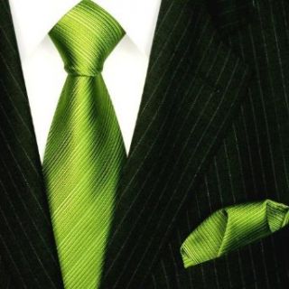 LORENZO CANA 2 teiliges Set Krawatte und Einstecktuch apfelgrün aus