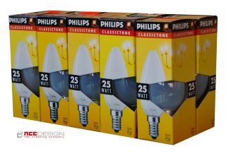10 x Philips Glühlampe Glühbirne Kerze 25W E14 MATT Glühbirnen