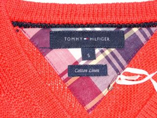 Original TOMMY HILFIGER VN TIMBER LEINEN Herren Sweatshirt Pullover