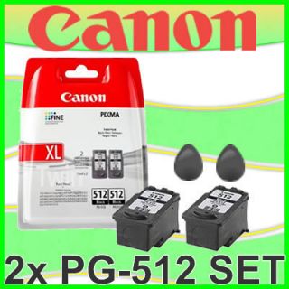 2x CANON ORIGINAL PG 512 TINTE PATRONEN PIXMA MX340 MX350 MX410 MX360