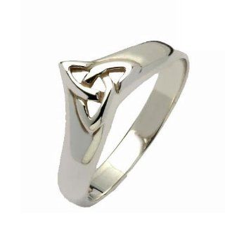 Sterling Silber Damen irischen Trinity Wishbone Ring US 4/UK H