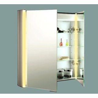 Spiegelschrank mit Aluminium Korpus 70x66cm Küche