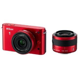 Nikon 1 J1 Systemkamera 3 Zoll rot inkl. 1 NIKKOR VR 